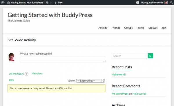 buddypress-frontend-no-content